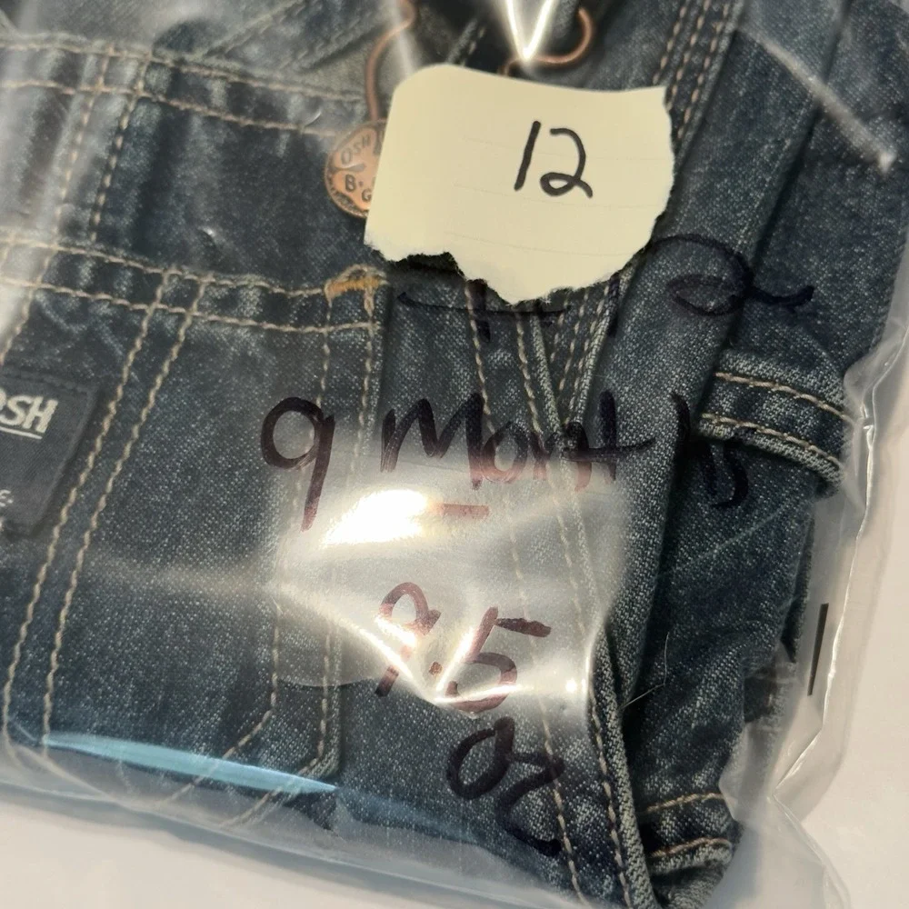 Oshkosh B'gosh Denim Overalls‎ 9 Months NWT